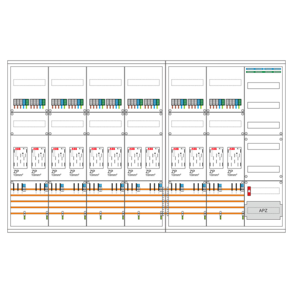 Zählerschrank 12 Zähler, Verteiler, APZ | eHZ | SCHIEGL